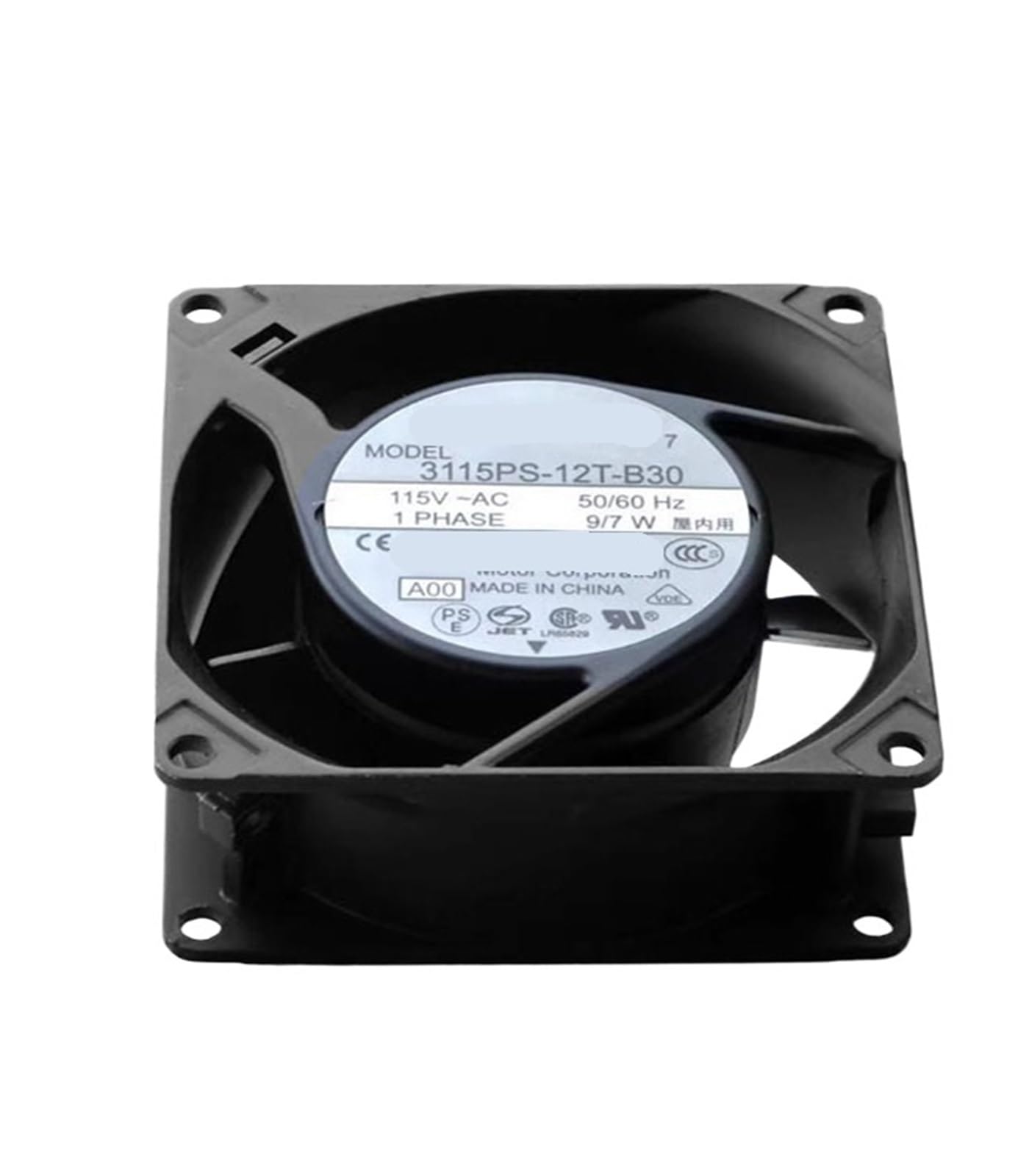 Ventilateur 80 mm anti-surchauffe CA 115 V 0,70 A pour un espace technique sain