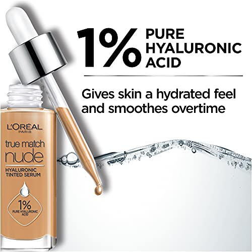 L’oréal Paris Cosmetics True Match Nude Hyaluronic Tinted Serum The 1St Tinted Serum With 1% Hyaluronic Acid Instantly Skin Looks Brighter,Even&Feels Hydrated Skincare,Light-Medium 3-4,1 Fl. Oz. #TOP5