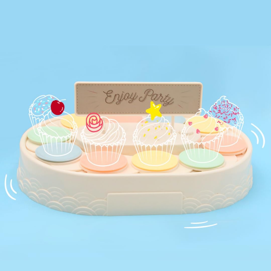 Tortenständer, Karussell-Tortenständer, Drehbarer Drehteller, Dessert-Ausstellungsplatte, Dekoration, Servierplatte für Party, Hochzeit, Feier, Heimdekoration für Sushi, Dessert, Cupcake (Nachtisch)