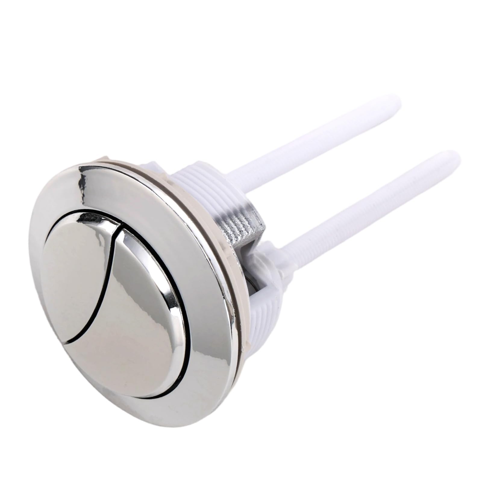 57mm/2.24in Toilet Push Button Replacement, Round Universal Dual Flush Toilet Button Pusher Adjustable Tank Push Repair Part for Home Bathroom Aperture (White) — image 1
