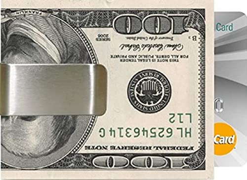 Stainless Steel Metal Money Clip for Cash and Credit Cards, Brass Banknote Clip, Credit Card Holder, Wallet Credit Card Holder for Men, Slim and Simple,Pack of 22