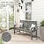 nalone Outdoor Bench with Cup Holders, HDPE Porch Bench Fade Proof (Grey)
