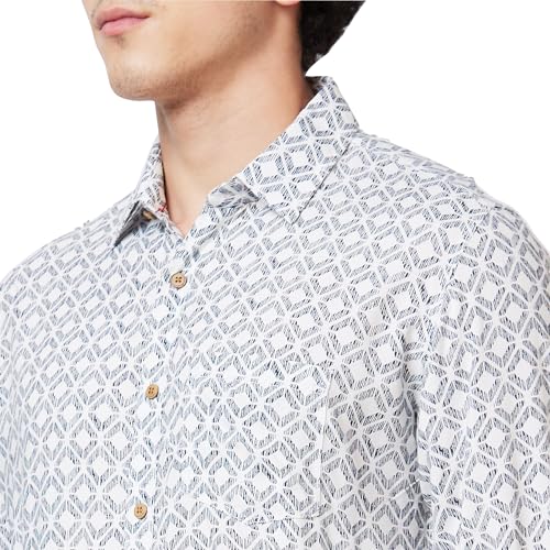 Image of Spykar Men's Regular Fit N /A Full Sleeve Printed Casual Shirts