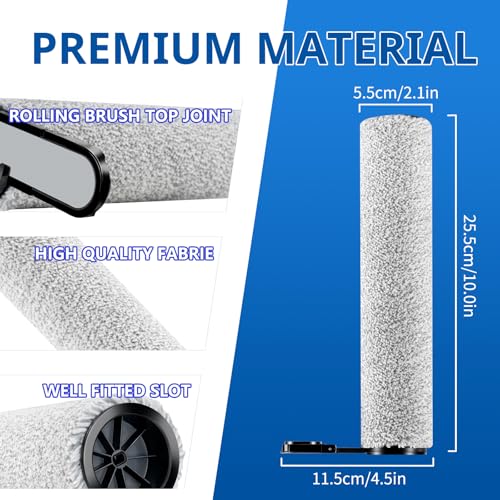 Image of keluke Replacement Roller Brushes & HEPA Filters Compatible with Roborock F25 / F25 ALT Handheld Wireless Vacuum Cleaner - Compatible Accessory Set, 2 Roller Brush and 2 Filters