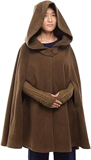 Women's Hood Woolen Cape Bridal Wedding Winter Cloak Plus Size Thick Coat