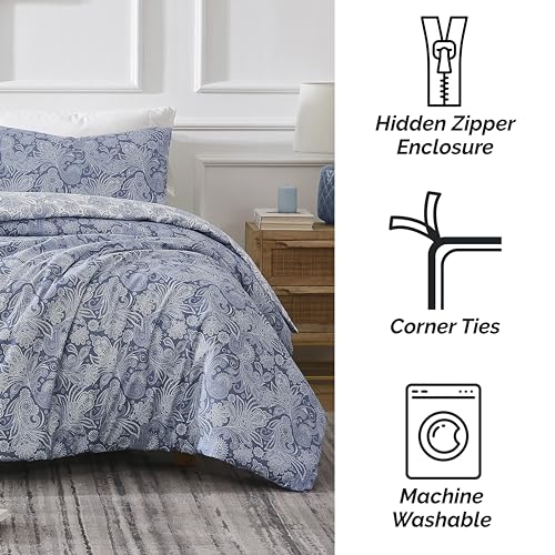 Southshore Fine Living, Inc. MF-DUV-PPSLY-BLU-K Reversible Paisley Duvet Cover King Size/California King thumb #5