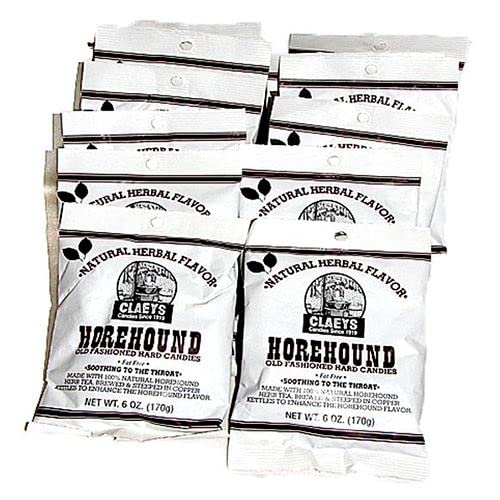 Claeys Horehound Old Fashioned Hard Candies - 6-oz. Bag - Case of 12