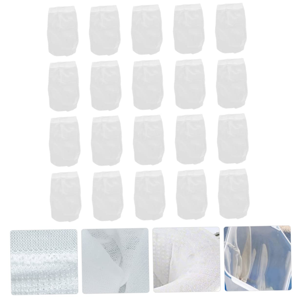 UPKOCH 3 Series Bolsa De Medias De Coladores Skimmer De Red De Piscina Calcetines De Revestimiento Colador De Piscina Calcetines De Piscina Protector De Filtro 20 Piezas*3