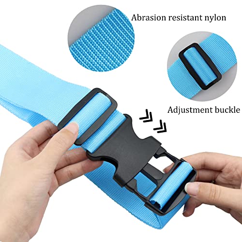 Luggage Suitcase Straps Set, Travel Accessories Thickened Luggage Belt with Quick Release Buckle, Adjustable Black Travel Luggage Straps for Suitcase Baggage (Blue, 2 PCS Set) - Image 5