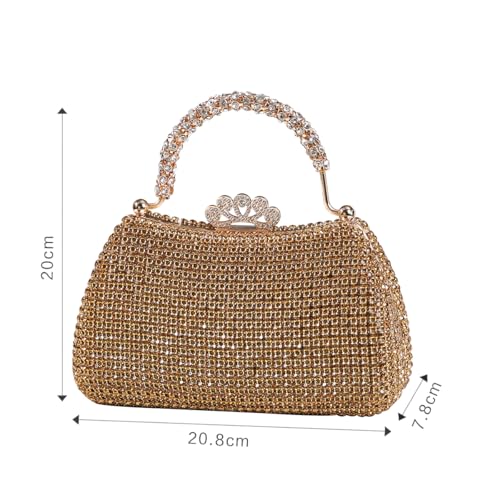 Dreubea Women's Beautiful Tote Evening Bag Fashion Shiny Rhinestone Clutch Handbag2