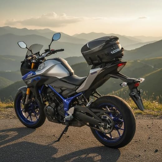 Baú Mochila para Moto Baslu 21L – Impermeável, Porta Capacete, Bolsa Traseira excelente para Viagem e Uso Diário