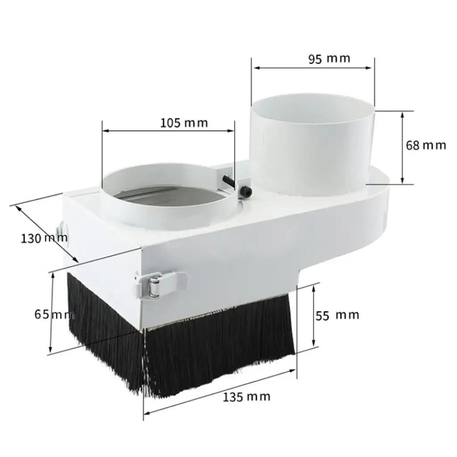 Szczotka do odpylacza silnika routera, bezszwowe żelazko nylonowe (90 mm)