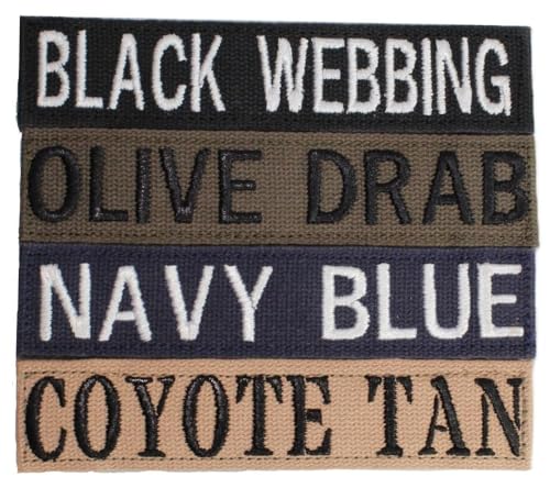 Custom Uniform Name Tapes, Webbing Colors, Different Font Styles Available in 5 Sizes.