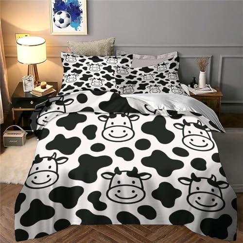 Parure de lit vache anti-acarien et douce contre les allergies