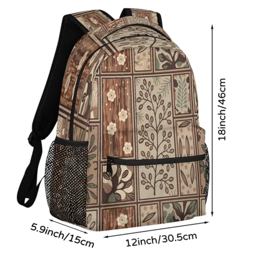 Mochila escolar de viaje para laptop de 15.6 pulgadas ligera estilo juvenil floral 2
