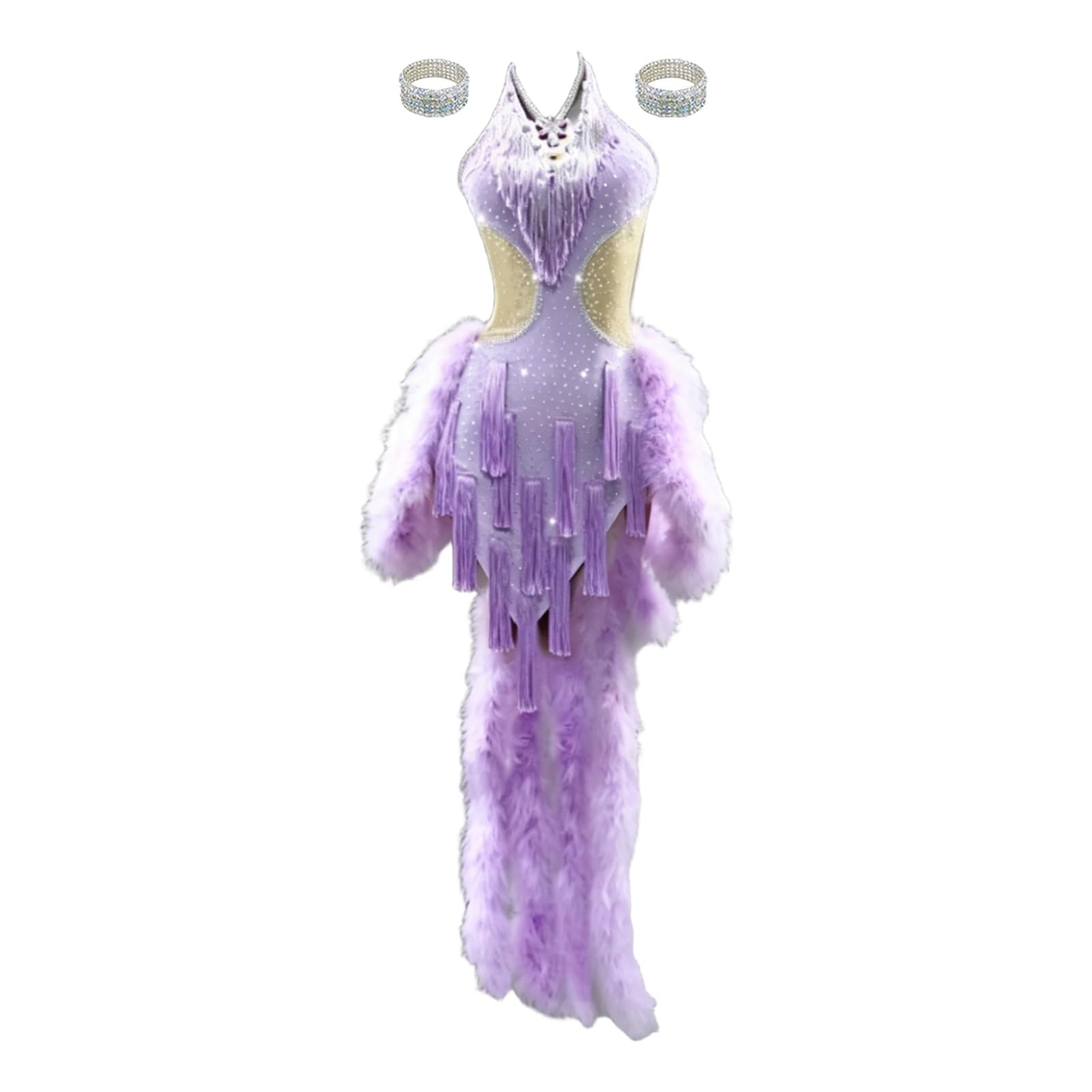 Damskie Sukienki Do Tańca Latynoamerykańskiego Do Profesjonalnego Treningu Sparkling Tango Dancewear Bez Rękawów Personalizacja