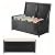 PROHIKER Multifunctional Wicker Deck Box, All-Weather 55 Gallon Outdoor Storage Box with Cushions, Storage Bench Rattan Storage Bin for Pool Tools, Outdoor Equipments and Garden Tools, Brown
