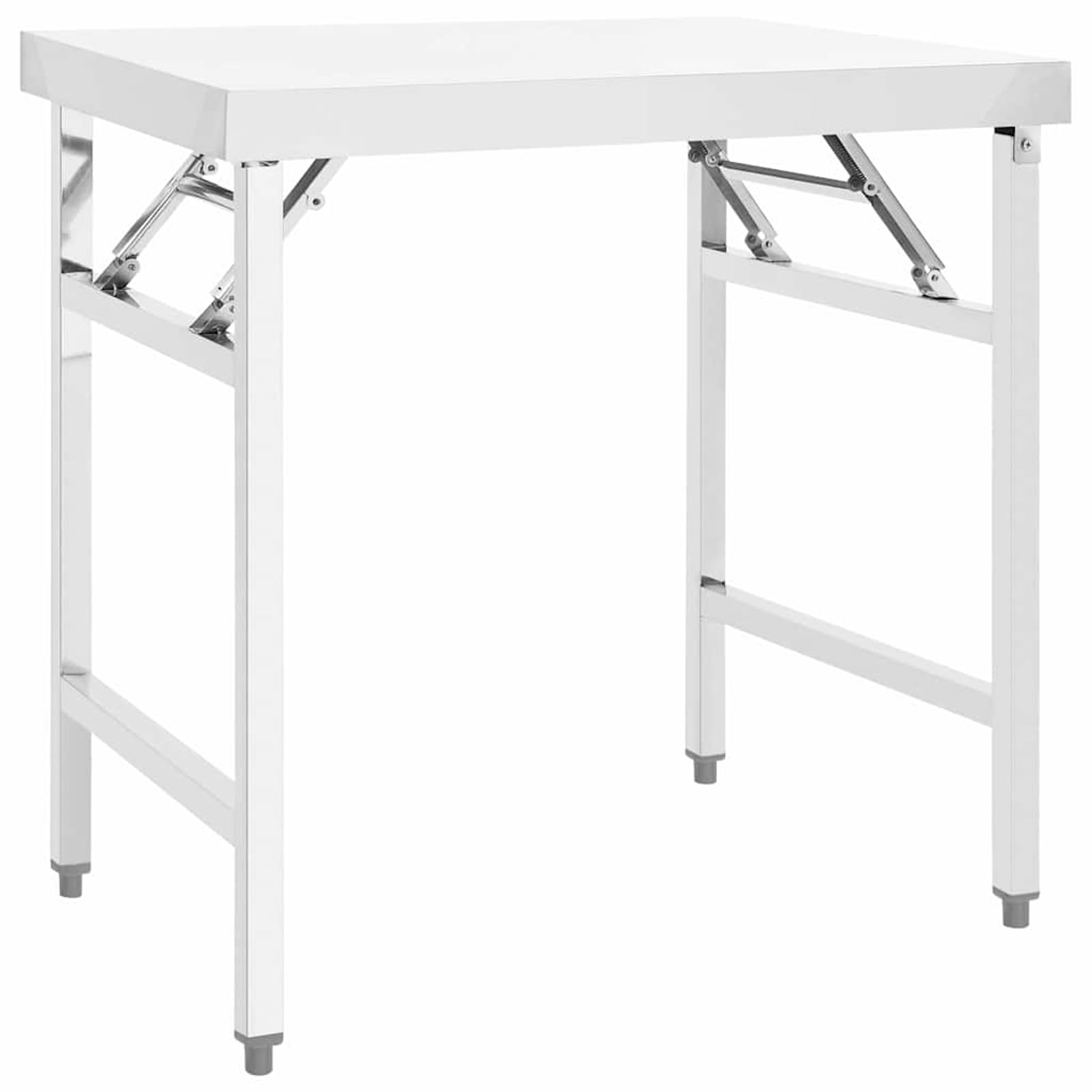 Tidyard Tavolo da Lavoro Pieghevole in Acciaio Inox, 85x60x80 cm, Robusto e Stabile, Facile da Pulire, Ideale per Cucina e Ristorazione 326156
