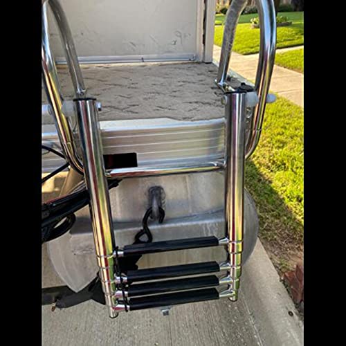 Escalera telescópica para piscina con 4 peldaños de acero inoxidable miniatura 3