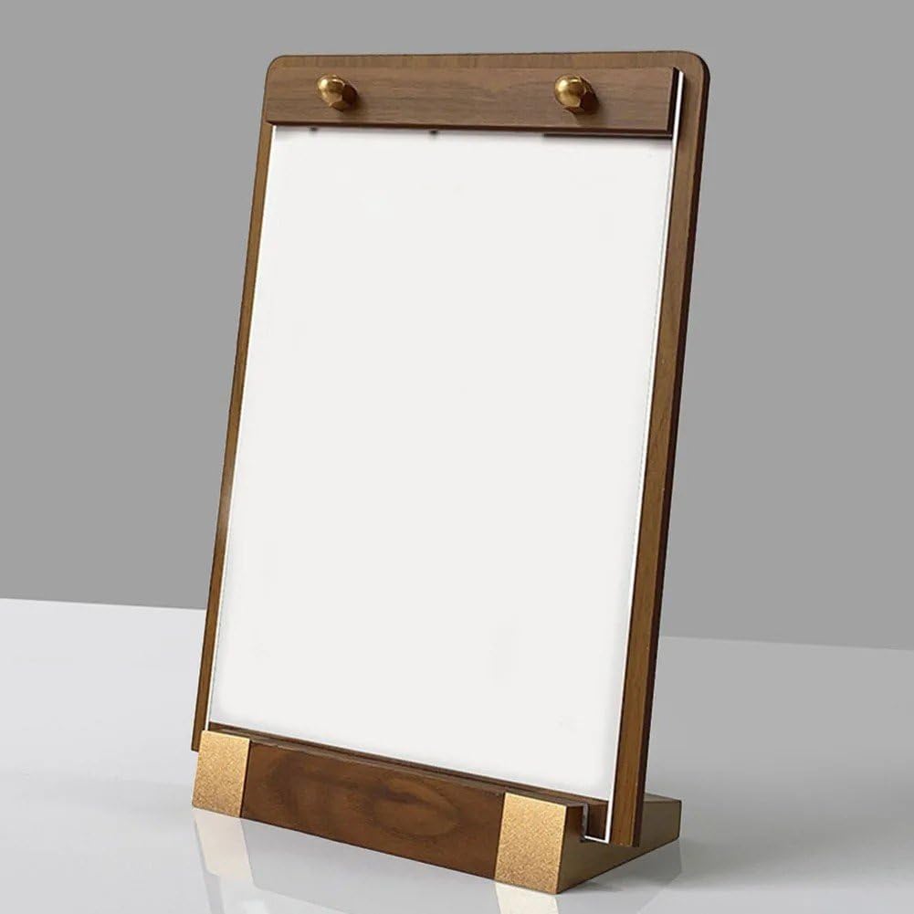 A4 L kształt drewna uchwyt na papier menu ekspozytor numer stołu ślub akrylowy uchwyt na telefon zdjęcia ramka 210x297mm