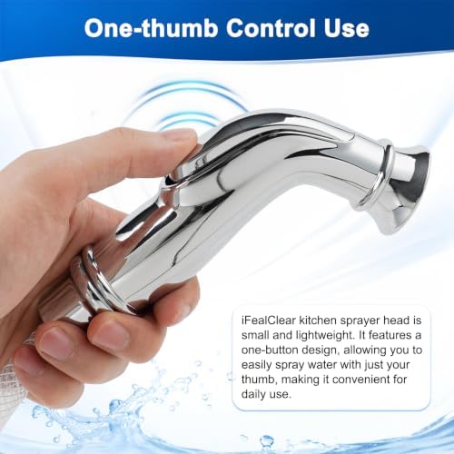 Universal Kitchen Sink Sprayer, Faucet Sprayer with Quick Adapter, Chrome - 5