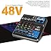Mini audio DJ mixer Sound Board Console System,5 Channel 48V Phantom Power with Bluetooth USB MP3 Stereo live DJ Studio Streaming for professional recording party KTV stage