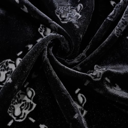 Labor Day Gift Velvet Scarf for Women, Lightweight, Soft and Breathable Floral Print Black Velvet Scarves Wrap, Labor Day Scarf4