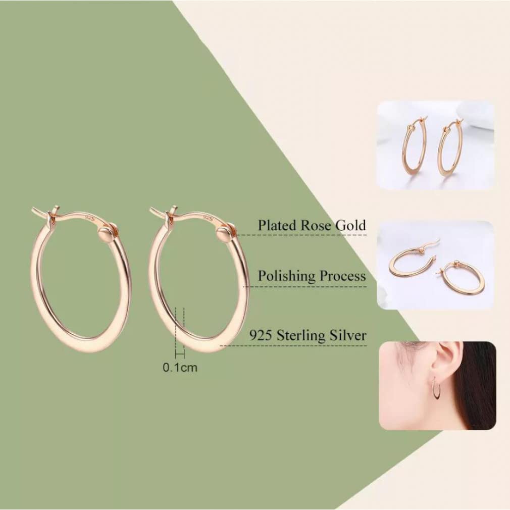 Pendientes de aro ovalados de Color Rosa para Mujer, Regalo de cumpleaños Diario Household faucets