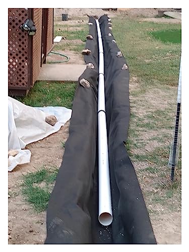 JUJUJ Tissu géotextile Non tissé Robuste for Drain français et désherbage - Qualité supérieure 51 g, Plusieurs Tailles(1.2mx10m/4ftx33ft WxL)