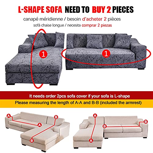 Housse de canapé d'angle et extensible en tissu stretch doux - 3
