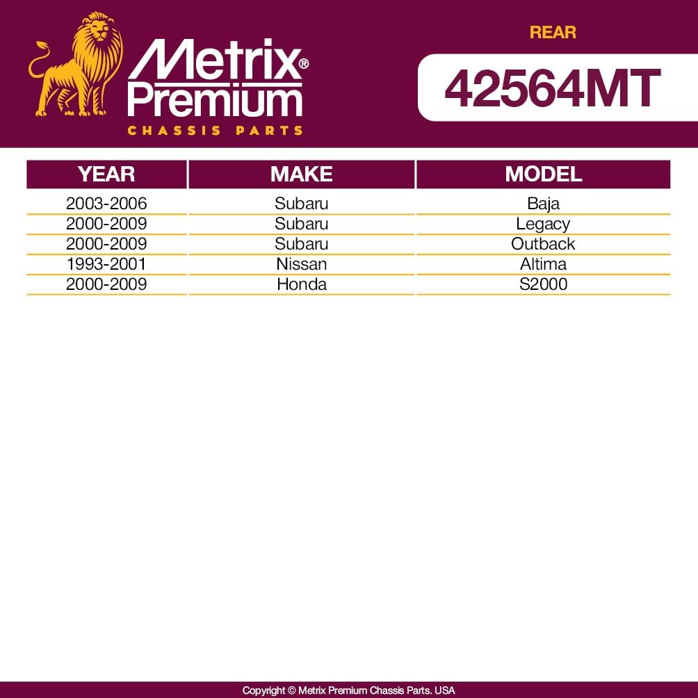 Metrix Premium Chassis Parts - Rear Sway Bar Stabilizer End Link Fits 03-06 Subaru Baja, 00-09 Legacy, 00-09 Outback, 93-01 Nissan Altima, 00-09 Honda S2000, Replacement K750023, Made in Europe