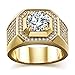 2 Rings His and Hers Couple Rings Bridal Sets Yellow Gold Filled Heart Cz Womens Wedding Ring Sets Man Wedding Bands