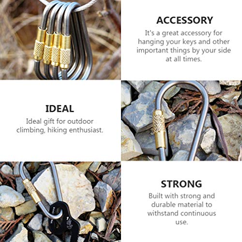CLISPEED Heavy Duty Tipo D Fivela Em Forma de D Mosquetão Mosquetão Multifunções