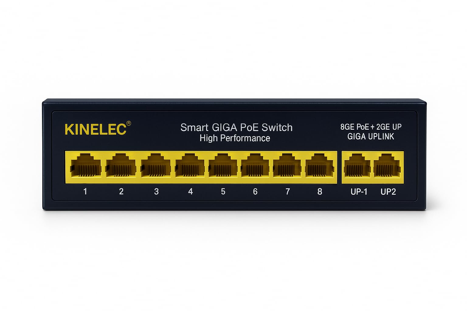 Kinelec 10 Port PoE Switch Gigabit-8 Port PoE*100/1000Mbps+2 Port RJ45 Uplinks 1000Mbps, 802.3af/at, Metal- 2 Year Warrant-image-42
