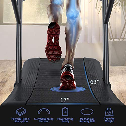 Image of RUNOW Curved Treadmill, Non-Electric Motorized Treadmill for Commercial & Home Running Machine with Customization & Resistance Adjustment