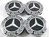 radnabendeckel audi  Ersatzteil für Mercedes Benz Durchmesser: 75mm Radzierdeckel Lorbeerkranz schwarz silber Kappe Deckel Nabendeckel Radnabenabdeckung Wheel Cap Radnabendeckel Zierdeckel 4 Stück