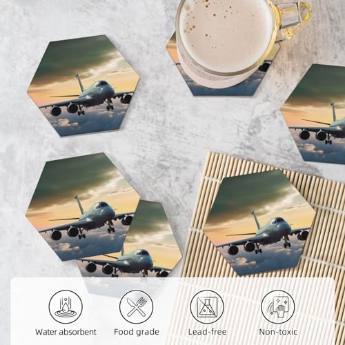 Dessous de verre céramique avion liège absorbant protège table basse bistrot
