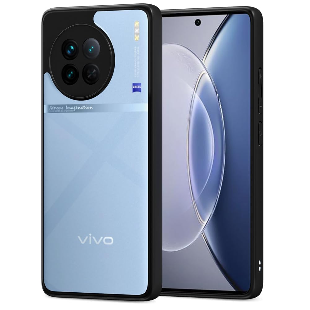Pikkme Vivo X90 5G Back Cover | Crystal Clear Transparent Back | Ultra Hyrbid | Full Camera Protection | Raised Edge | Bumper Back Case (Black) (B0C743Q21L) Amazon Price History, Amazon Price Tracker
