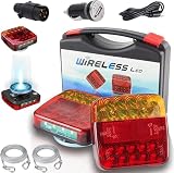 TXGSDXS Feux Arrière Magnétiques Sans Fil, LED Universels 12V, 5 Fonctions, Rechargeables,...