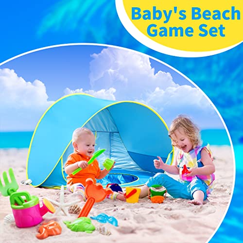 Barraca de praia para bebê GKPLY com piscina, barracas de praia pop-up para crianças pequenas ou inf