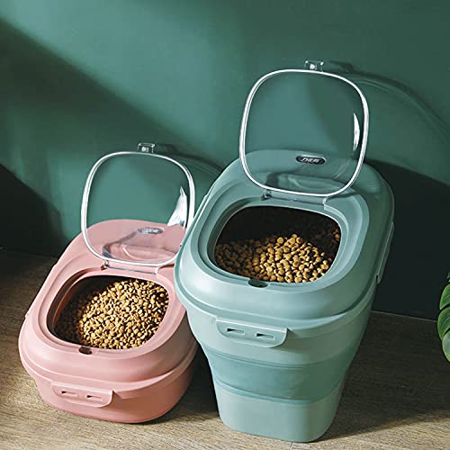Large Sized Pet Food Storage Container with Lid, Foldable Snaps Closed Storage Bin with Food Scoop for Dog and Cat Food… - Image 6