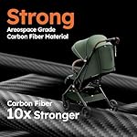Lightweight Baby Travel Stroller–Mom’s Choice Gold Award Winner, Compact & Airplane-Friendly, One-Handed Folding Design, 11.6 lbs, Perfect for Toddlers, Green - Image 4