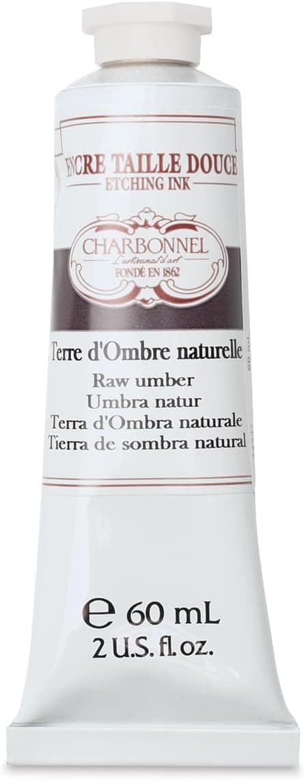 Charbonnel Etching Ink, 60ml Tube, S2, Raw Umber