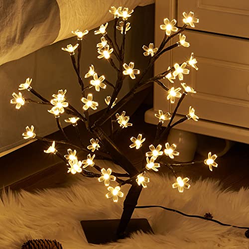 PEIDUO-177-Lighted-Cherry-Blossom-Tree-48-Warm-White-Lights-Plug-in-Adapter-Light-up-Bonsai-Tree-for-Christmas-Indoor-Home-Bedroom-Office-Living-Room-Tabletop-Tree-Night-Light-Artificial-Plants
