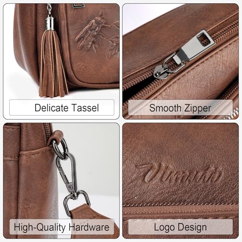 Image of Crossbody Bags for Women, Vegan Leather Embossed Crossbody Purse | Trendy Lightweight Design with Adjustable Strap, Spacious Interior for Daily Essentials, Ideal for Travel and Gift Giving