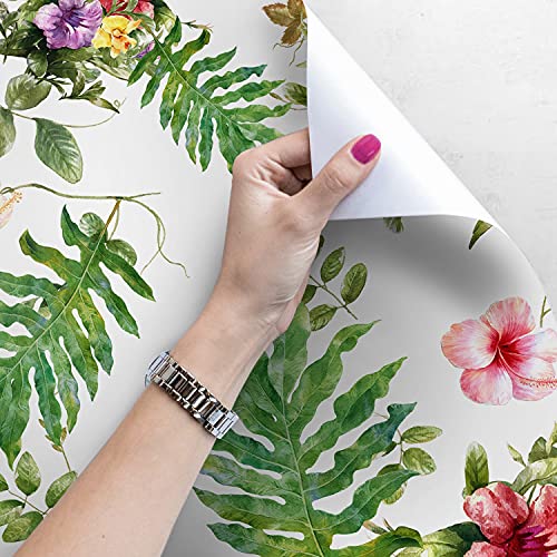 Papier peint fleurs Magic-Stick pour relooker un mur sans colle - 4