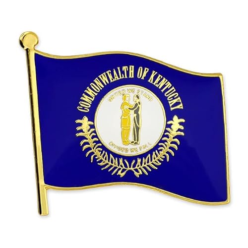 PinMart Kentucky US State Flag KY Enamel Lapel Pin - 10 Pack