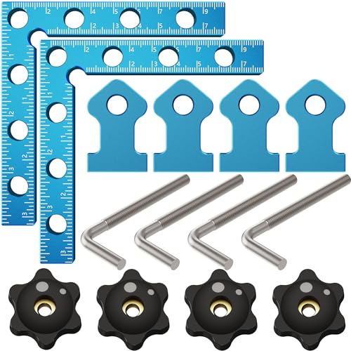 90 Degrees Positioning Squares, Right Angle Squares with 4 Clamps,