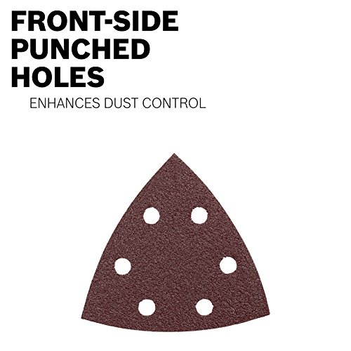 Bosch Sdtr120 3-3/4 In. 120 5-Piece Grit Detail Sander Abrasive Triangles For Wood,Brown #TOP4