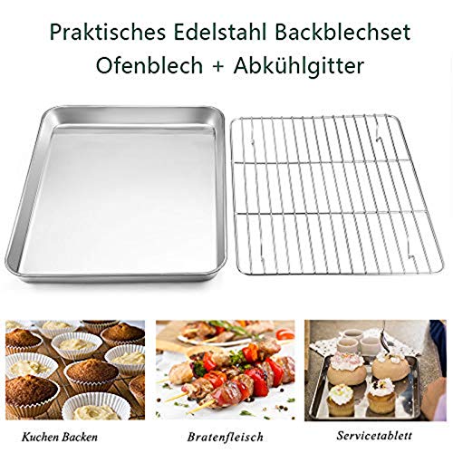 Plaque de cuisson pour four rectangulaire en inox facile à nettoyer